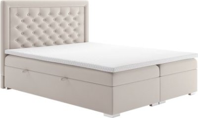 Boxspring postel Venering 160x200, krémová