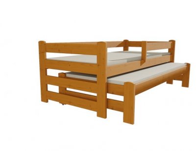 Postel s výsuvnou přistýlkou DPV 001 dub, 90x200 cm