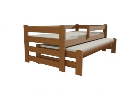 Postel s výsuvnou přistýlkou DPV 001 olše, 90x200 cm